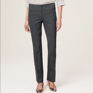 🆕🍸Ann Taylor LOFT ‘Marisa’ Straight Trouser Dress Pant Grey 12 New w/ Tags NWT